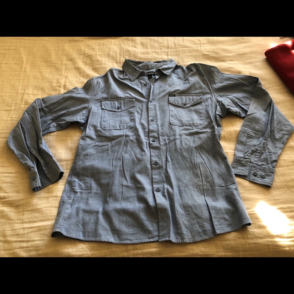 Brixton blue button up